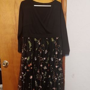 Unbranded Floral Embroidery Dress